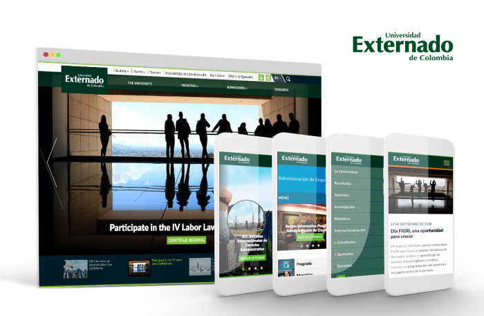 Portal web Universidad Externado de Colombia